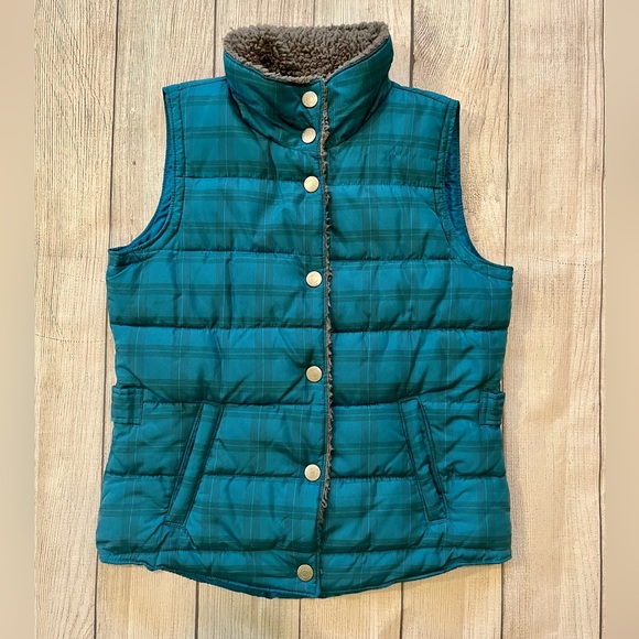 Maurices Jackets & Blazers - Maurices Teal Vest with Sherpa Lining